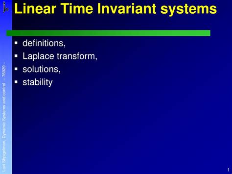 Time-Invariant Linear Dynamical Systems 的图像结果