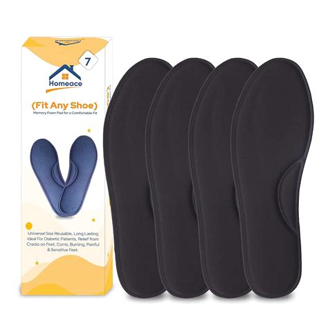 Homeace Memory Foam Insoles for Men - Superior Comfort, Heel Support ...