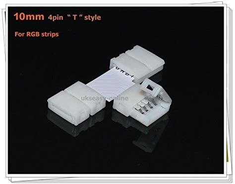 Generic 10PCS "T" Shape RGB 4PIN 10mm width Quick Splitter Right Angle ...