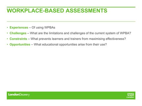 Workplace Based Assessments