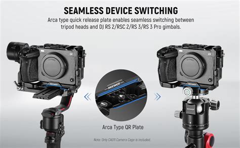 NEEWER FX3/FX30 Cage Camera Cage with HDMI Cable Clamp, NATO Rail, 3/8 ...