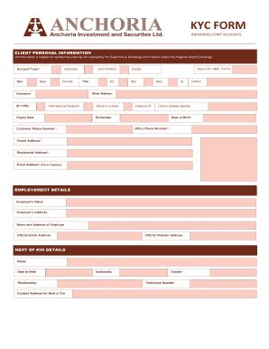 Fillable Online KYC FORM - banchoriaonlinebbcomb Fax Email Print ...