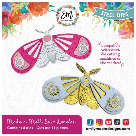 Lorelai - Make a Moth Die Set - Emily Moore Designs | CSCS