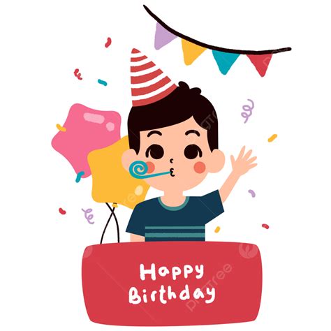 Happy Birthday Cute Boy Illustration, Happy Birthday, Cute Boy, Kids ...