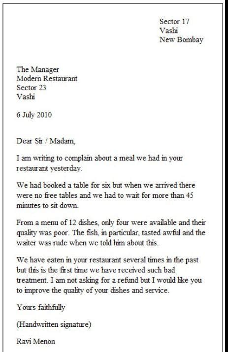 formal letter in English - Brainly.in