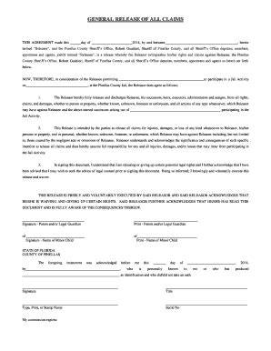 18 Printable general release agreement Forms and Templates - Fillable ...