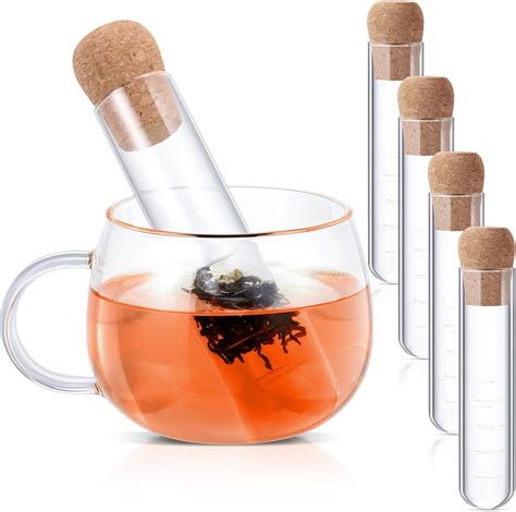 Amazon.com: Supkiir 6Pcs Glass Tea Infusers for Loose Tea, Loose Leaf ...