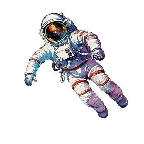 Watercolor Astronaut Clip Art Element Space, Astronaut, Watercolor ...