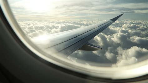 Download Airplane Wing Over Clouds Seen From Window Seat Wallpaper ...