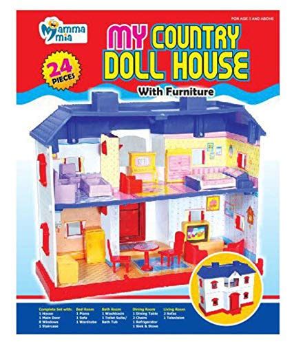 Buy Mamma Mia My Country Doll House with Furniture, 24 Pcs Online at ...