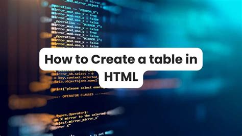 In HTML Table Making 的图像结果