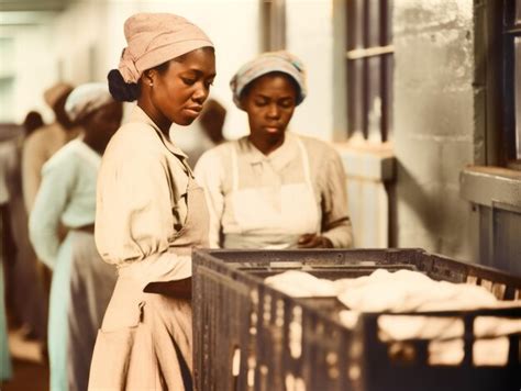 Historic colored photo of a womans daily work in the past | Premium AI ...