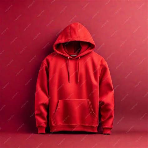 Premium Photo | A stunning red color hoodie mockup sweatshirt with ...