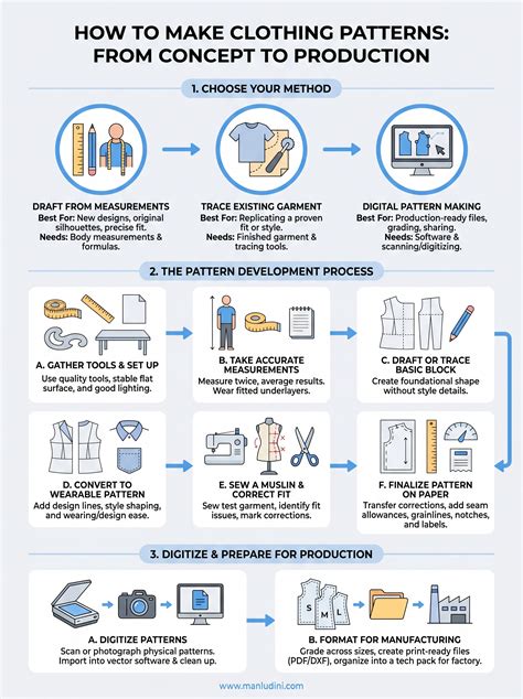 How To Make Clothing Patterns: Draft, Trace, And Digitize - Manludini