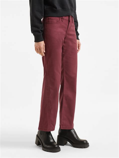 Women's Mid Rise Maroon Relaxed Fit Trousers – Levis India Store