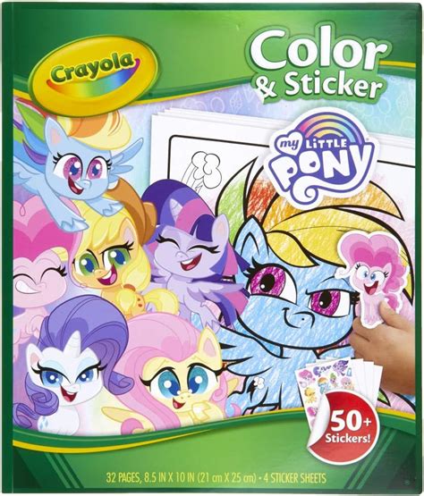 Buy Crayola My Little Pony Coloring Pages and Stickers, Gift for Kids ...