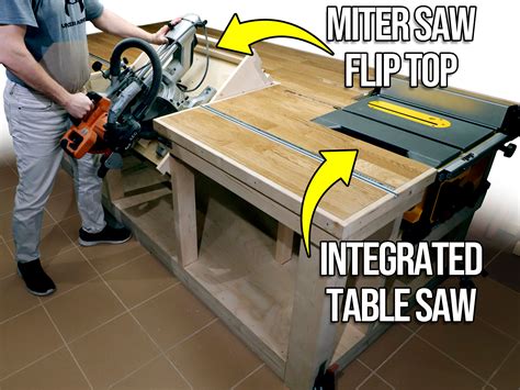 Miter Saw Flip-top Workbench With a Table Saw Plans - Etsy UK