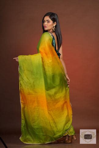Mango Bite Ombré Kota Silk Saree – kreationbykj