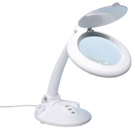 RS PRO LED Magnifying Lamp with Table Lamp, 3 dpt, 12 dpt, 125mm Lens | RS