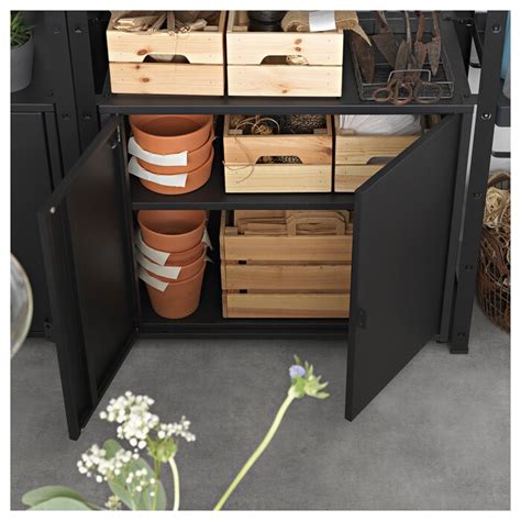 BROR cabinet with 2 doors, black, 76x40x66 cm (297/8x153/4x26") - IKEA