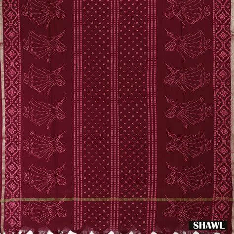 Peach Pink With Maroon Cotton Ladies Chudithar Material – Thenianantham