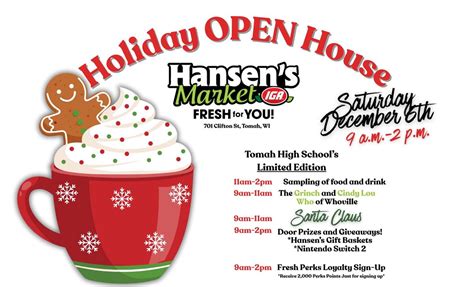 Holiday Open House-Hansens IGA Market-Tomah, 701 E. Clifton St., Tomah ...