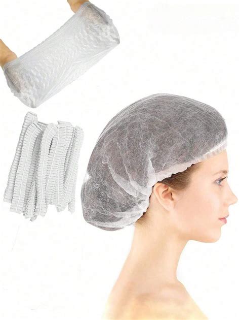 10/50/100/500pcs Disposable Fluffy Hair Cap, Non-Woven Shower Cap ...