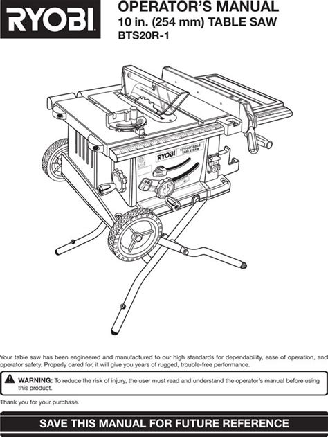 Ryobi Table Saw Troubleshooting 的图像结果