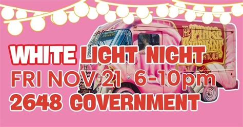 White Light Night At The Pink Elephant Antiques, 2648 Government St ...