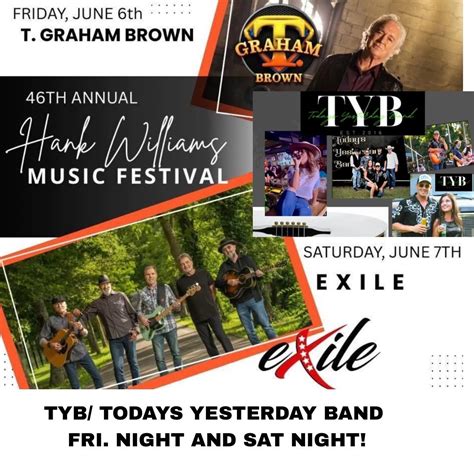 HANK WILLIAMS FESTIVAL‼️6/6 & 6/7, Hank Williams Festival, Georgiana, 7 ...