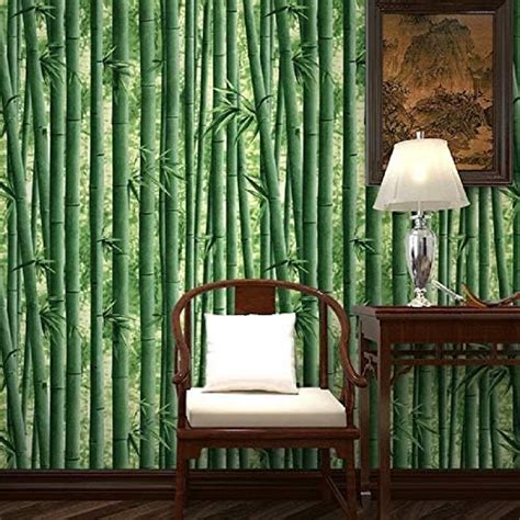 100Yellow® 3D Natural Bamboo Wallpaper (42.67 Sq Ft, Self Adhesive PVC ...