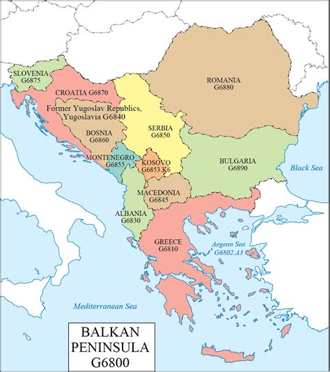 Balkan Peninsula Map Outline