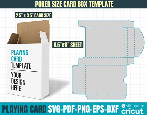 Playing Card Box Template Svg Box Svg Box Template Svg Gift - Etsy ...