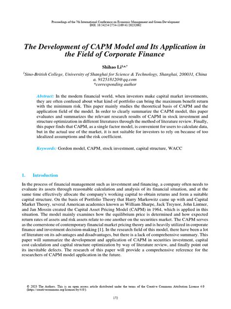 Capm Application Example 的图像结果