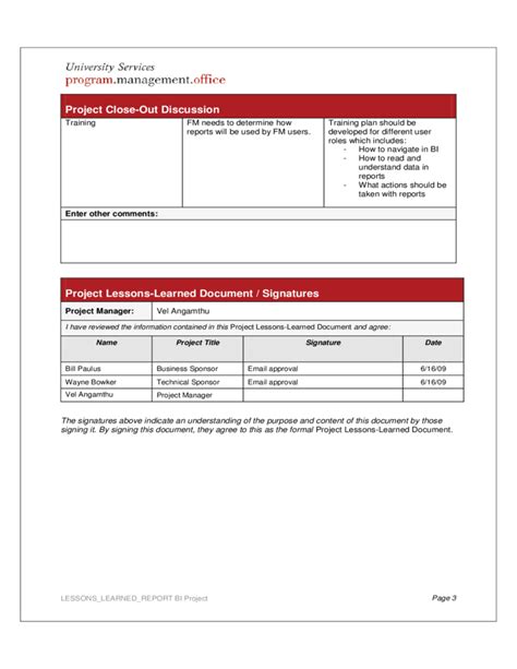 Image result for Lesson Learned Report