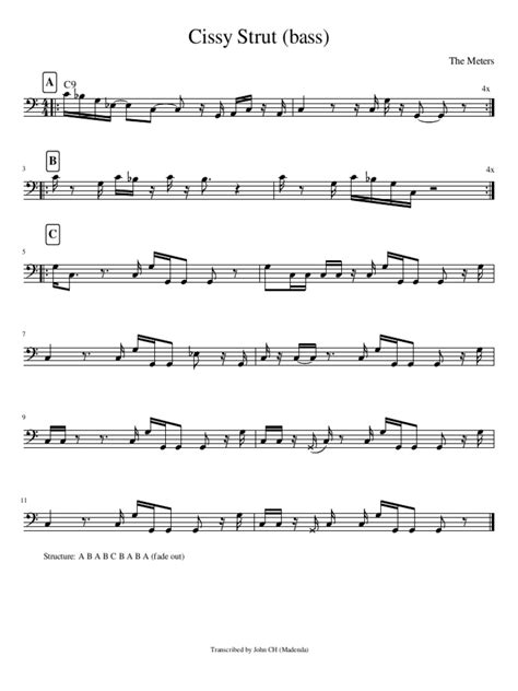 Cissy Strut Bass Tutorial 的图像结果