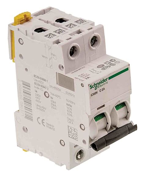 A9F74201 Schneider Electric | Schneider Electric Acti 9 iC60N MCB, 2P ...