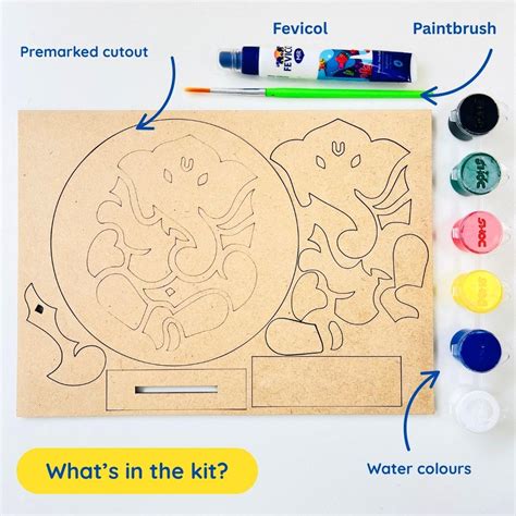 Ganesha Art and Craft DIY Kit| Ganeshji, Lord Vinayaka, Lord Vinayagar ...