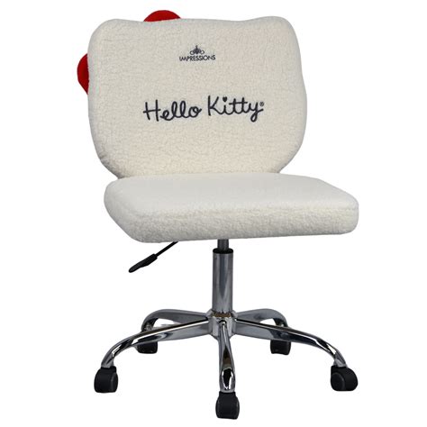 Hello Kitty® Sherpa Swivel Vanity Chair - Impressions Vanity Co.