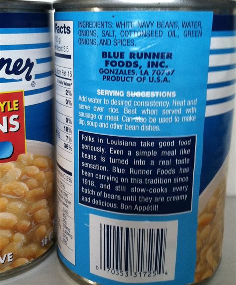 Blue Runner Creole Cream Style Bean Sampler - Four 16 Oz Cans | Buy Now ...