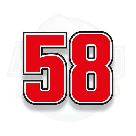 #58 Marco Simoncelli Race Numbers / RatMally Race Graphics