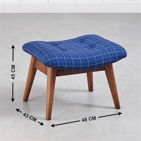 Buy Santorini Fabric Footrest Stool - Blue from Home Centre at just INR ...