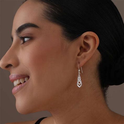 Buy 925 Sterling Silve Good Luck Irish Celtic Eternity Knot Drop Dangle ...