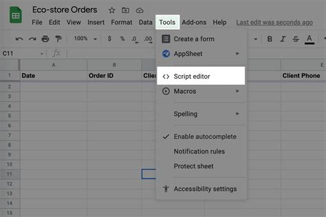 Image result for Google Sheet Script Example