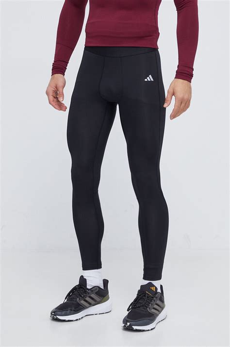 adidas Performance legginsy treningowe Techfit kolor czarny gładkie ...