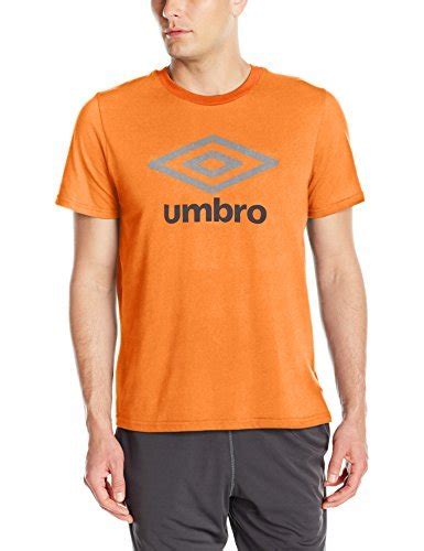 Umbro Men's Double Diamond Tee, Classic Orange/Griffin Grey, Large ...