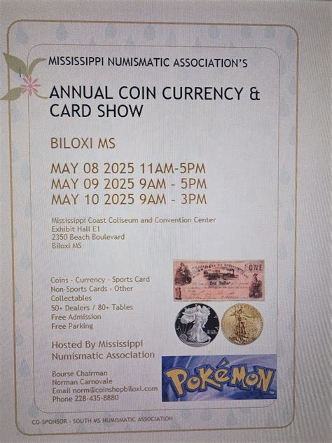 2025 Jaks @ MNA Annual Coin Currency & Card Show May 8th till May 10th ...