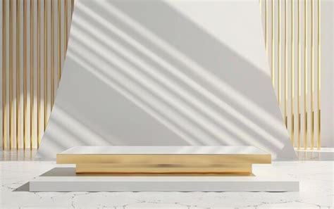 A golden platform to showcase your product | Premium AI-generated image
