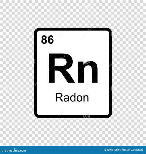 Chemical element Radon stock illustration. Illustration of atomic - 129791952