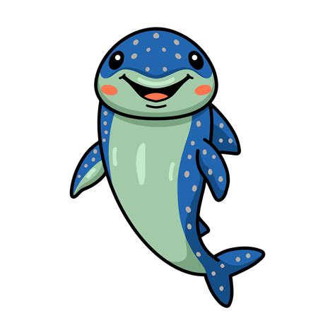 Cute whale shark cartoon standing 12710518 Vector Art at Vecteezy